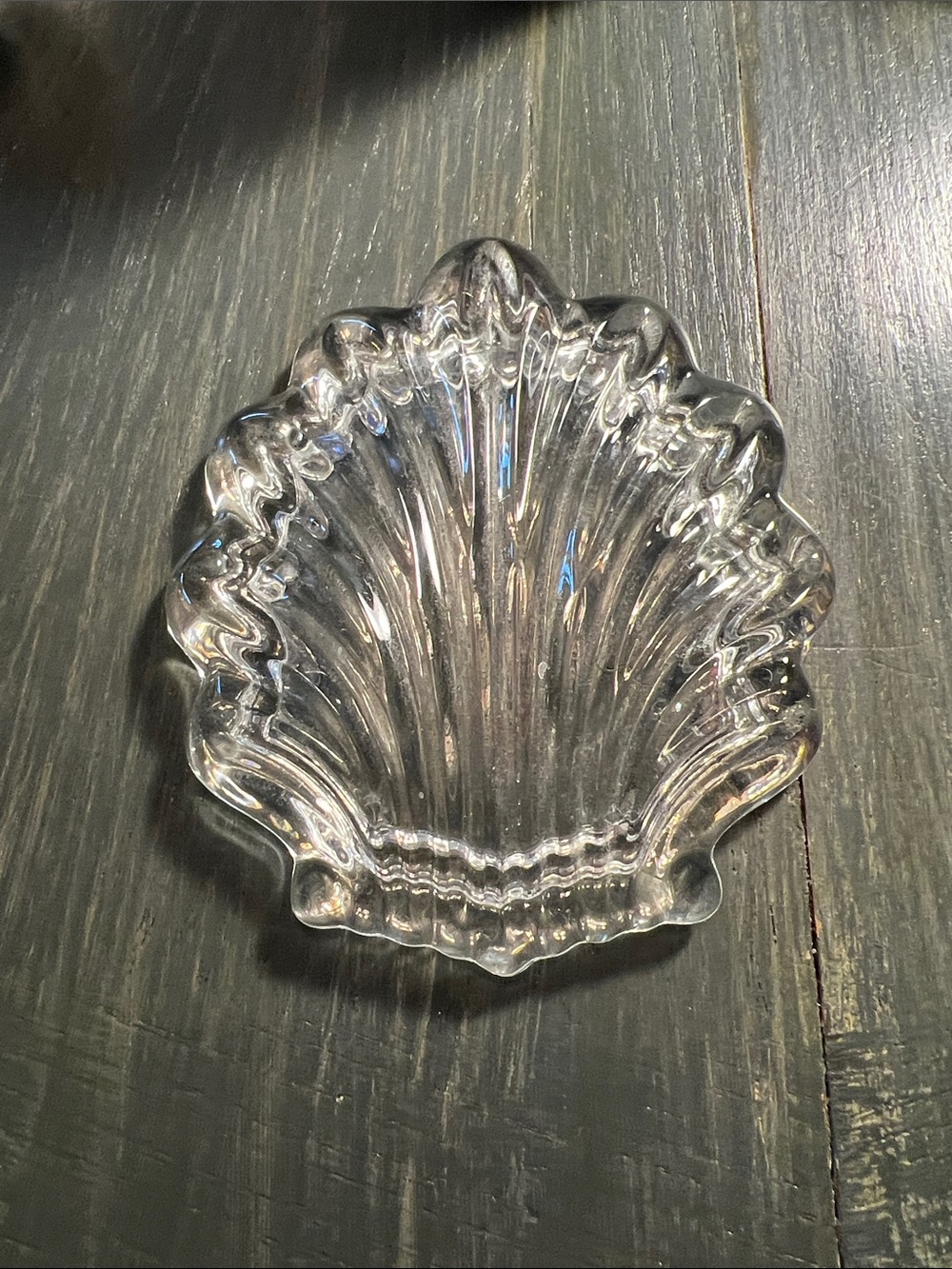 Crystal Shell-Shaped Decorative Dish - Clear - Picture 2 of 4